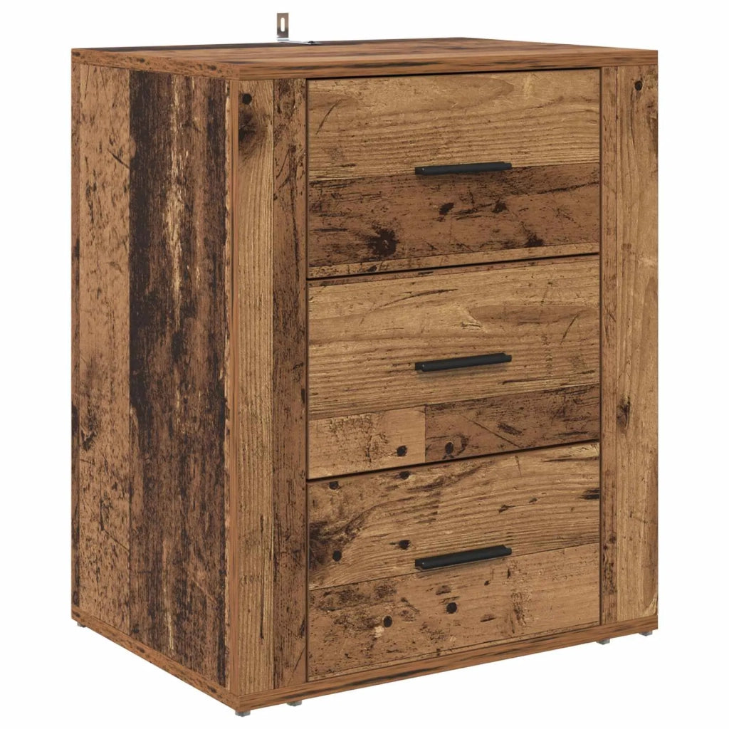Armadio da Notte con cassetto Legno vecchio 35 x 50 x 60 cm 881060