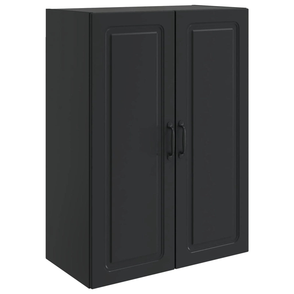 Mobiletto a muro 66 x 34,5 x 90 cm Legno ingegnerizzato Nero 899246