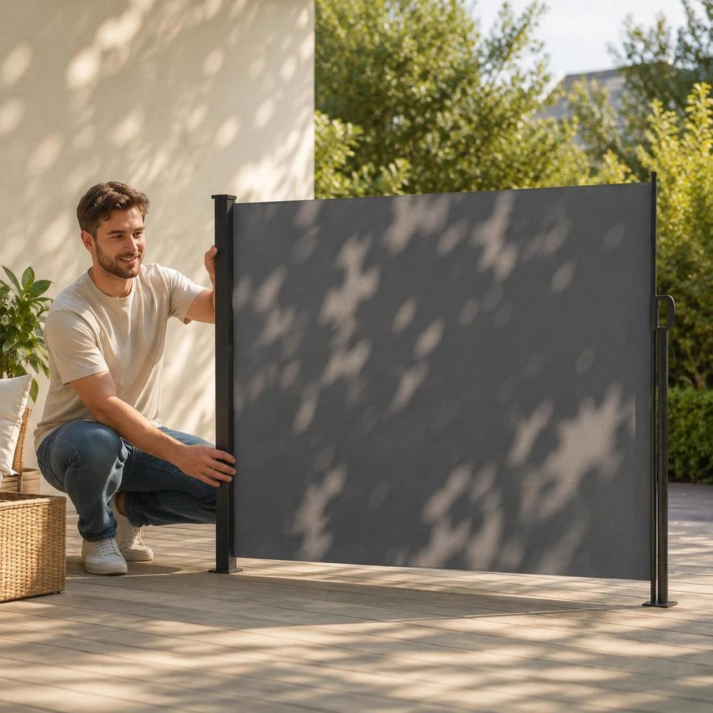 Extendable Side Awning, Anthracite, 180x500 Cm