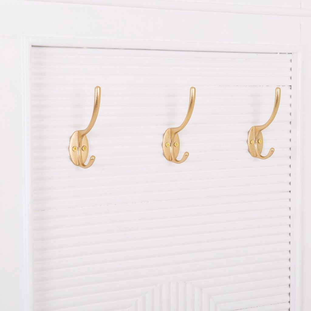 Mobile da ingresso in legno con specchio bianco 95x7x190h - 90x41x47h