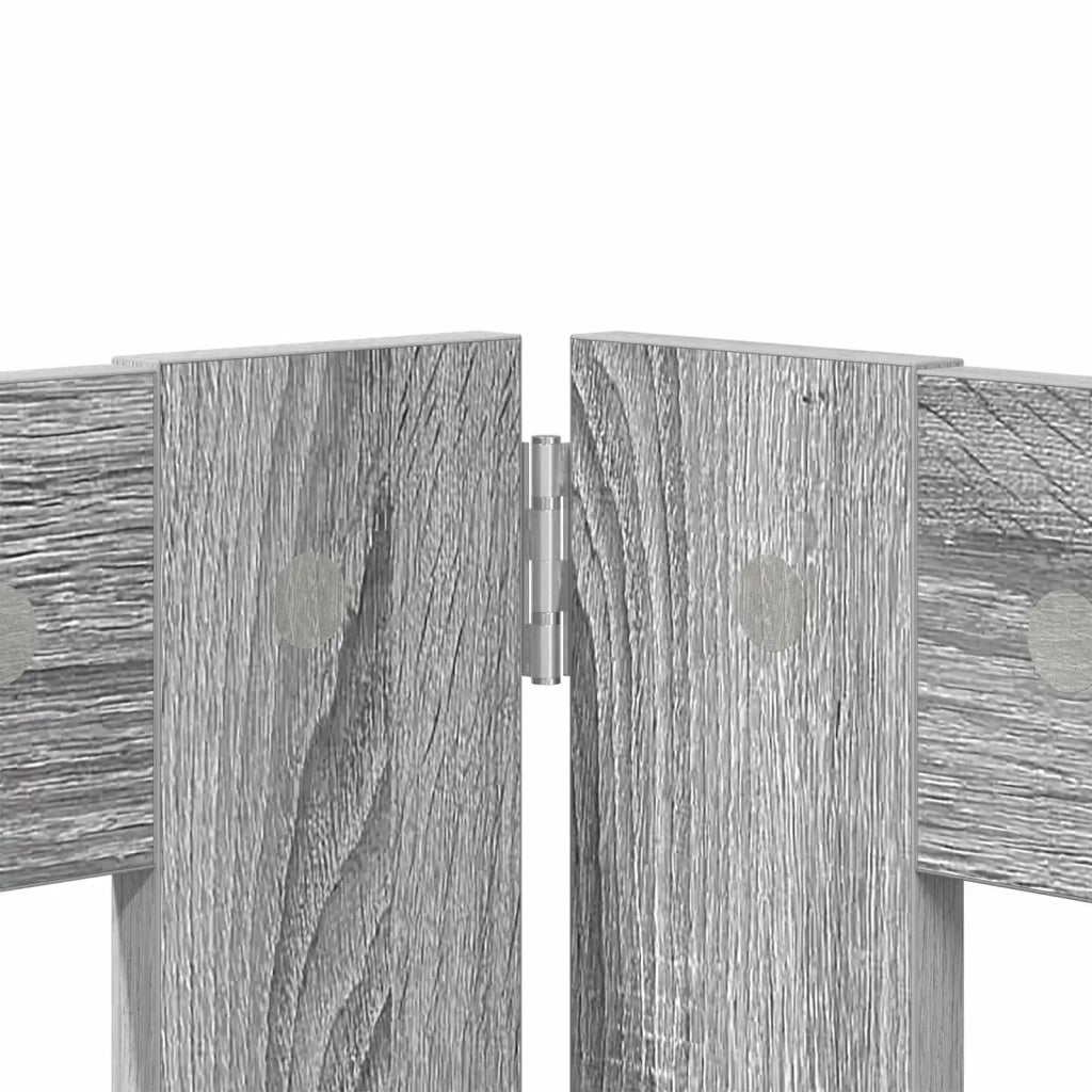 Cancello per cani con supporti 2 pz Grigio Sonoma 60 x 60 cm CFW3957009