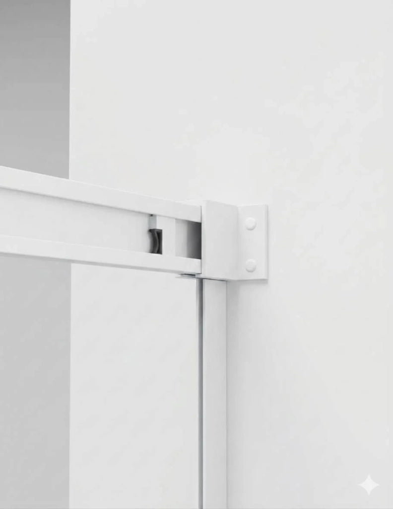 Porta doccia scorrevole 1+1 THALASSA (BASIC) walk-in 120 cm Profilo Bianco vetro serigrafato