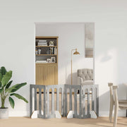 Recinto pieghevole per animali 4 pz Grigio Cemento 8005960