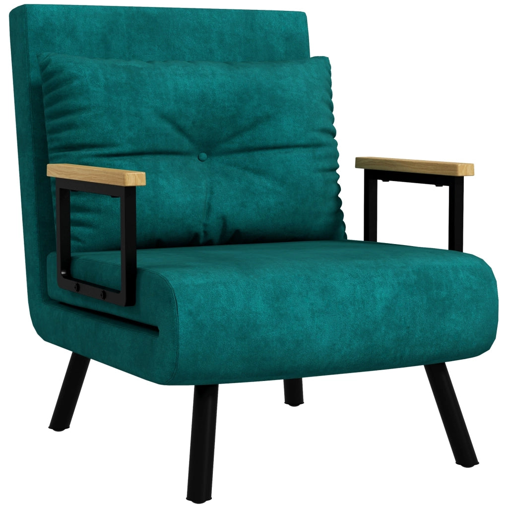 Letto Singolo Pieghevole Convertibile 3 in 1 ¨C Minimal ¨C Verde 63x73x81 cm