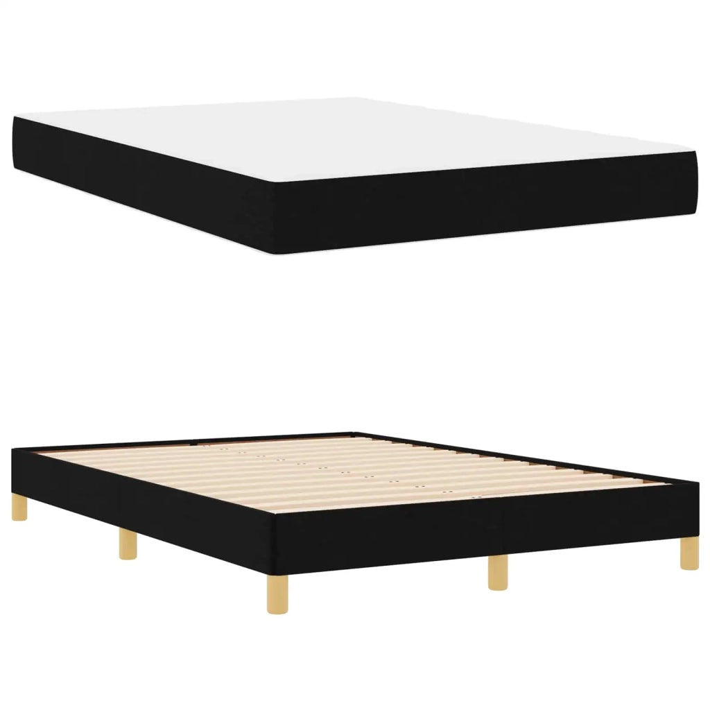 Letto a molle con materasso Nero 160 x 200 cm Tessuto 3398579