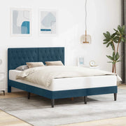 Struttura del letto con testiera-Giroletto Blu 120 x 200 cm Velluto 384613