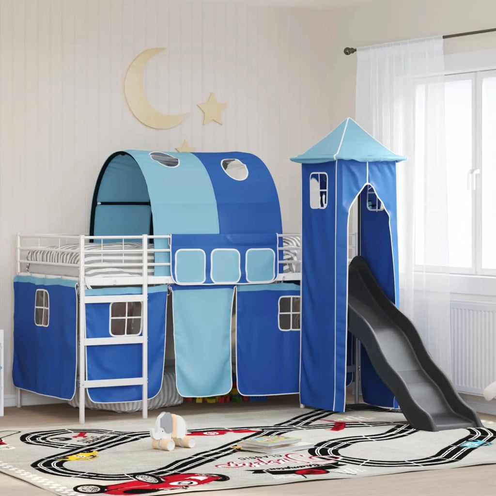 Struttura del letto loft per bambini Bianco e Blu 80 x 200 cm 42020900