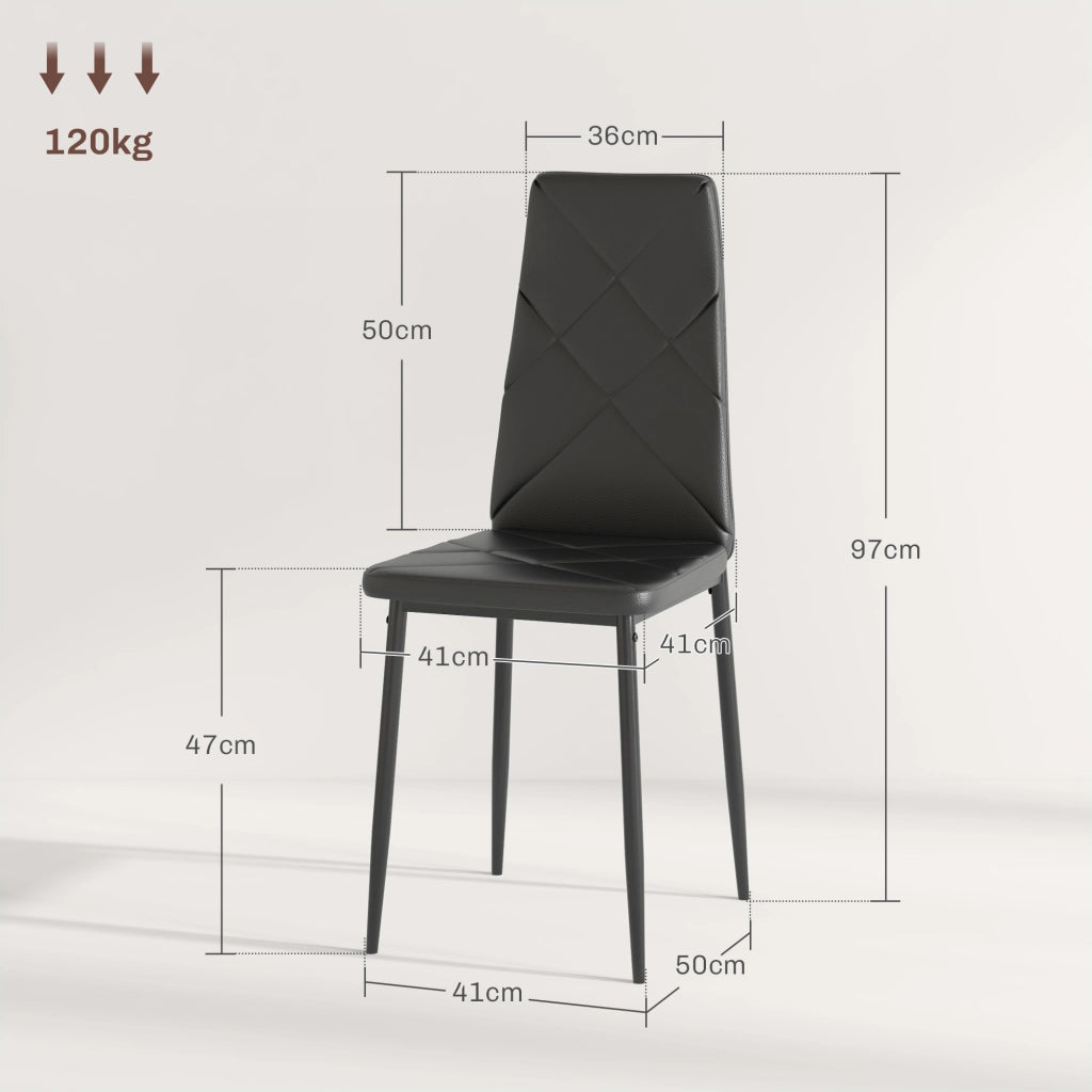Sgabelli da pranzo con schienale alto ¨C Minimal ¨C nero