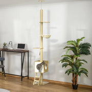 Tiragraffi a soffitto regolabile 240-260 cm marrone