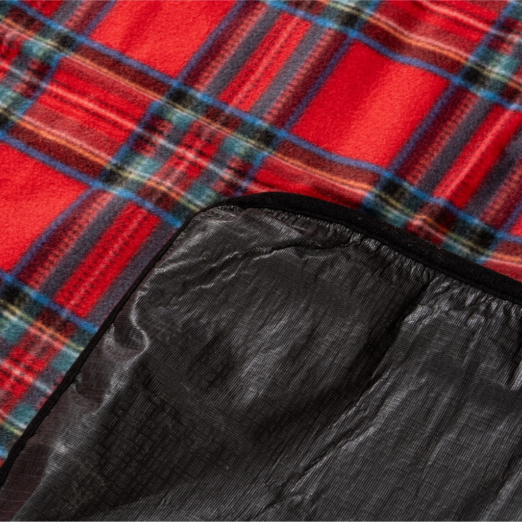 Telo Picnic XXL Pieghevole 200x150 cm con Fondo Isolante e Maniglia da Trasporto Rosso