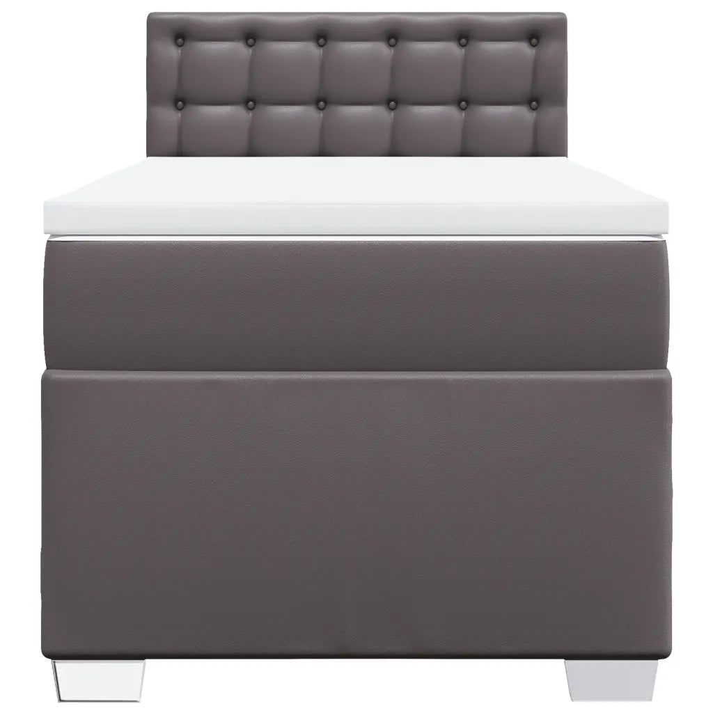 Giroletto a Molle con Materasso Grgio 90x200 cm in Similpelle 3288406