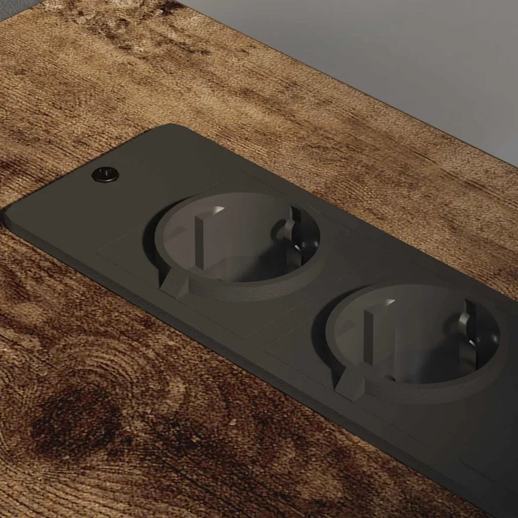 Cabina con Stazione di Ricarica Rovere fumé 76 x 41 x 72 cm 859837