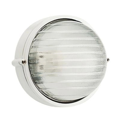 Lampada Plafoniera Tonda Grande Colore Bianco per Esterno Linea Industriale Sovil
