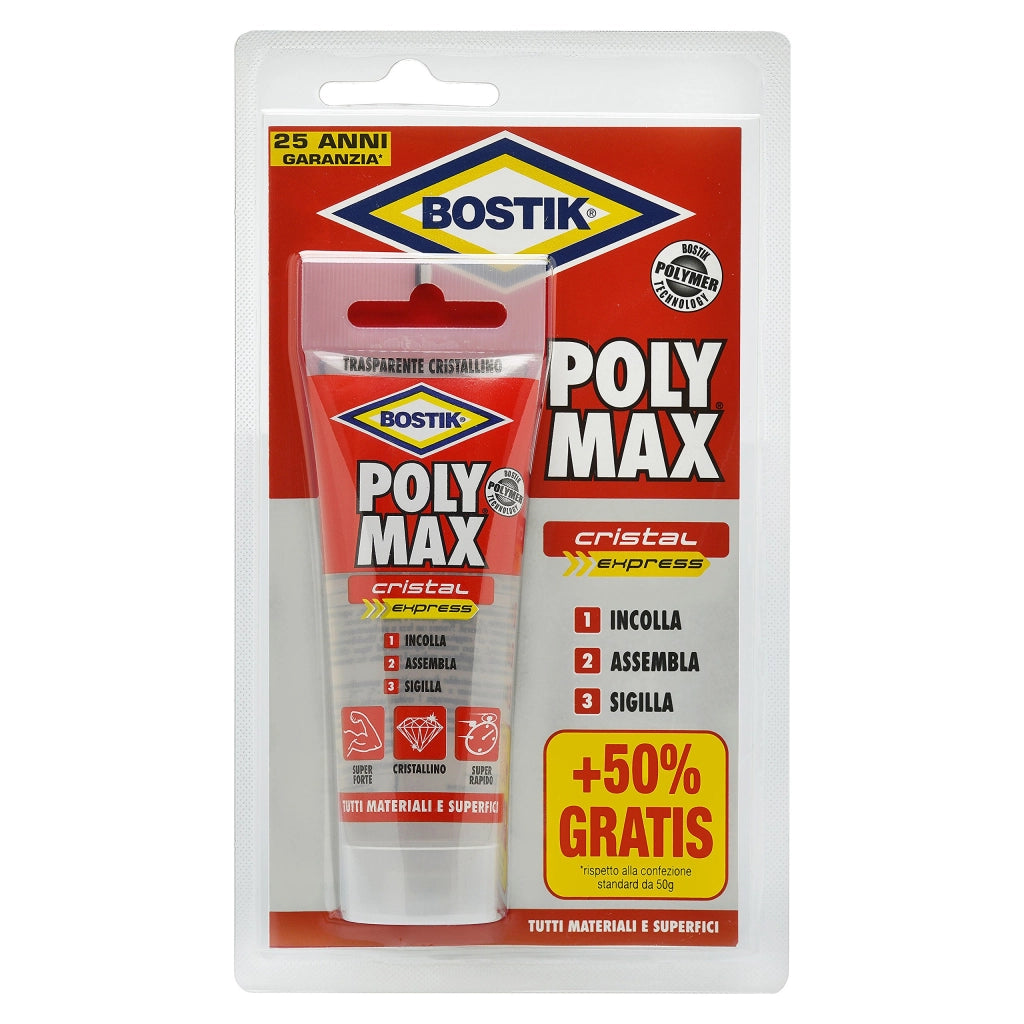 Bostik Polymax Original Express Trasparente 75 g 2 Pezzi