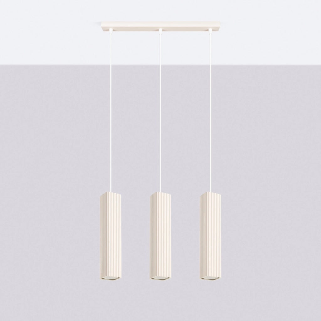 Lampada a sospensione RAYO 3L beige