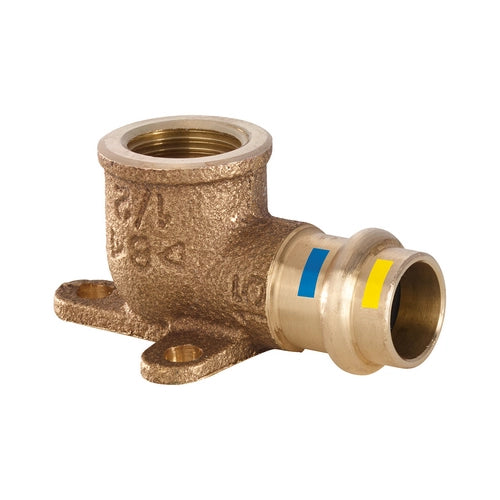 GOMITO 90Â° F FIL.F CON FLANGIA A 3 FORI A PRESSARE ACQUA GAS B ONE- Diam. 22 x 3/4- IBP- pezzi 1