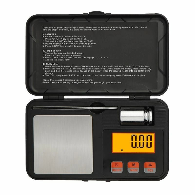 Bilancia bilancino di precisione con display digitale pesa da 0.001 a 50g