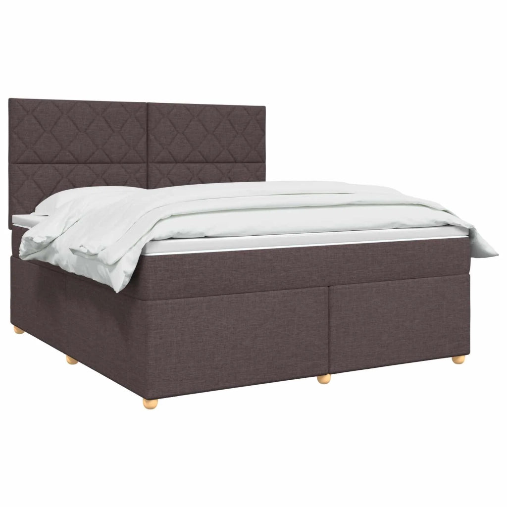 Letto box spring con materasso Marrone Scuro 160 x 200 cm 3453931