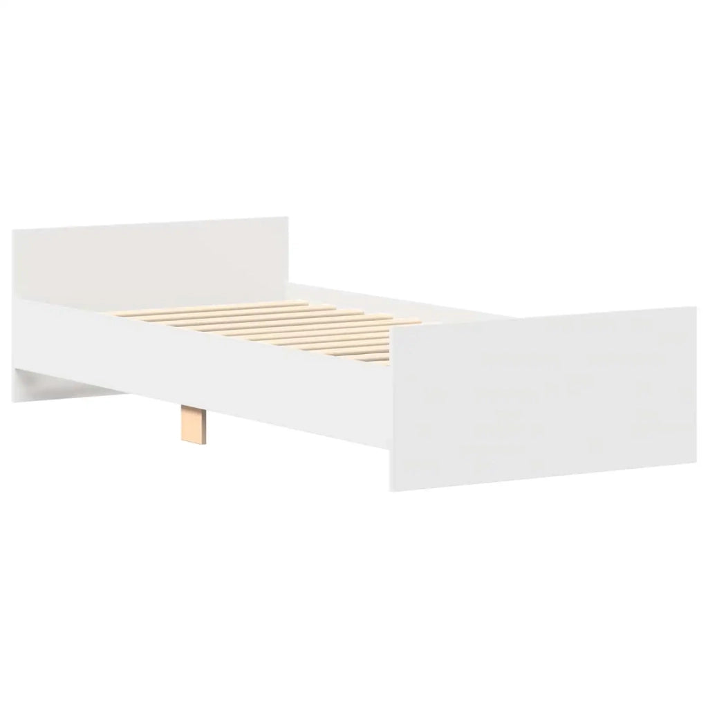 Letto singolo | Letto per adulti | Struttura letto con testata Bianco 80 x 200 cm