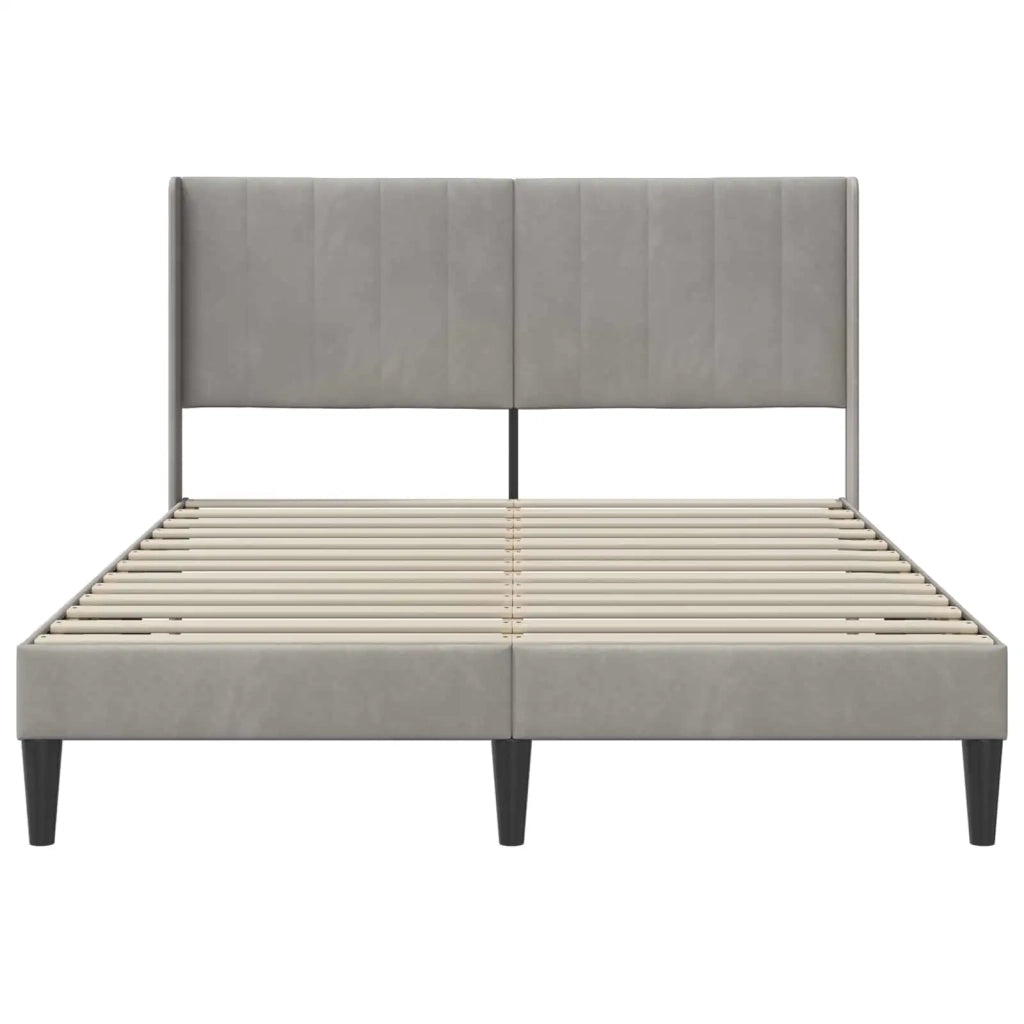 Struttura del letto Grigio Chiaro 120 x 200 cm Velluto 42027497