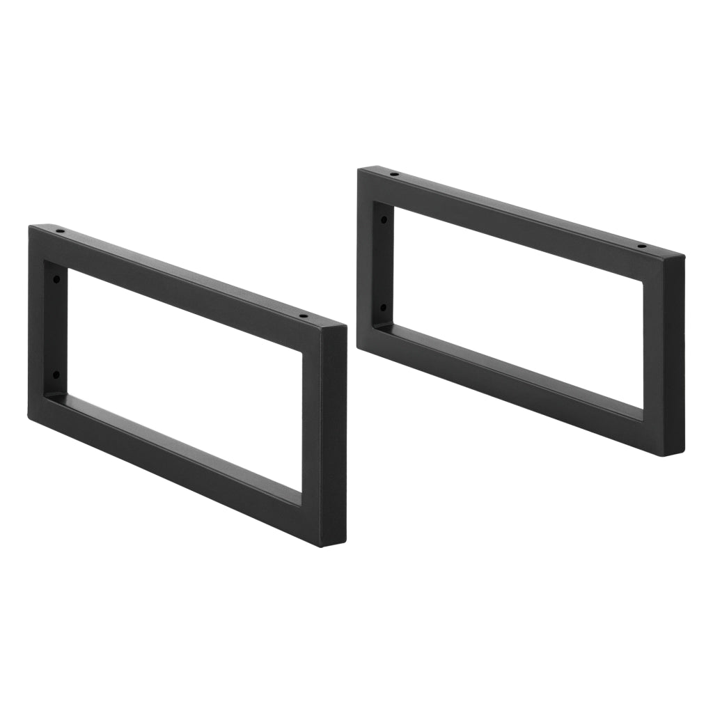 Set di 2 Supporti per Mobili Fai da Te Montaggio a Parete - (LaxA) 50x20 cm - 2 Staffe in Acciaio per Mensole/Piani di Appoggio - Supporto Fino a 50 kg - Nero opaco
