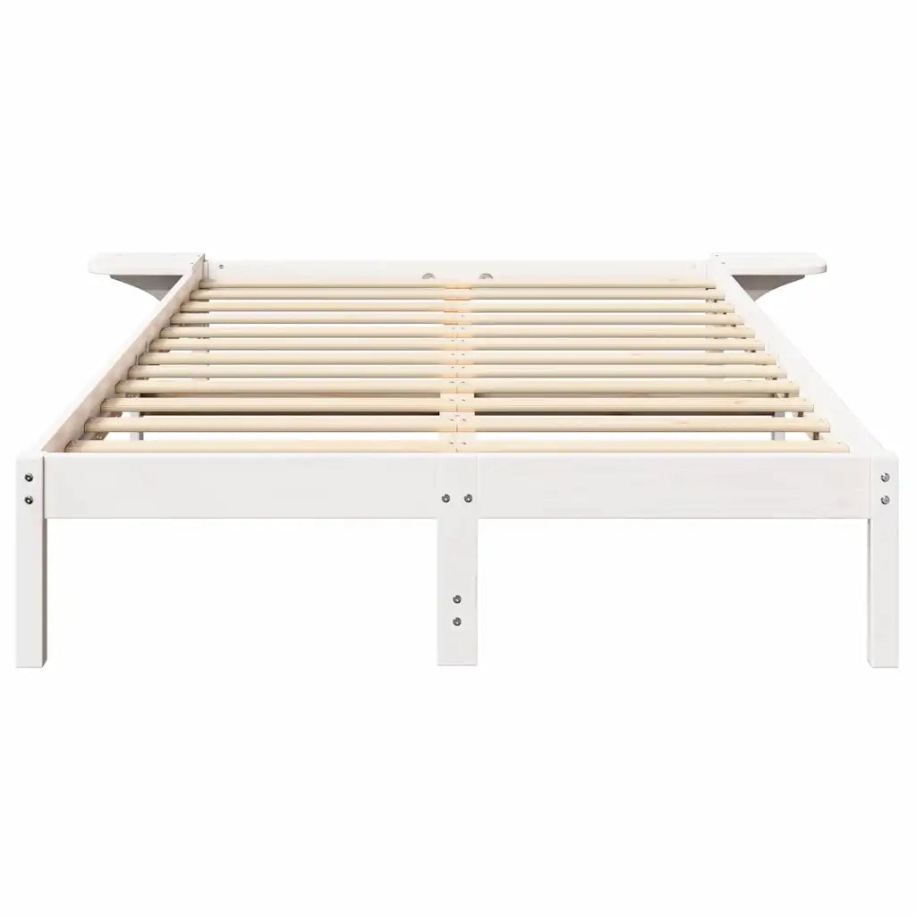 Struttura del letto-Giroletto-Rete del Letto Bianco 120 x 190 cm Pino massello 557764