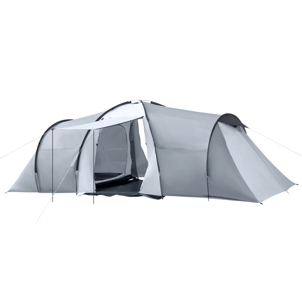 Tenda da Campeggio Familiare a Cupola 4-6 Persone con 2 Camere Soggiorno e Veranda Impermeabile 2000mm Anti-UV Multicolore Facile da Montare