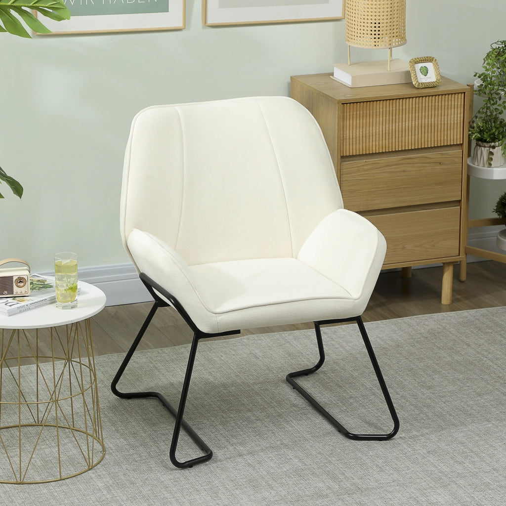 Poltrona Relax in Velluto ¨C Minimal ¨C Crema