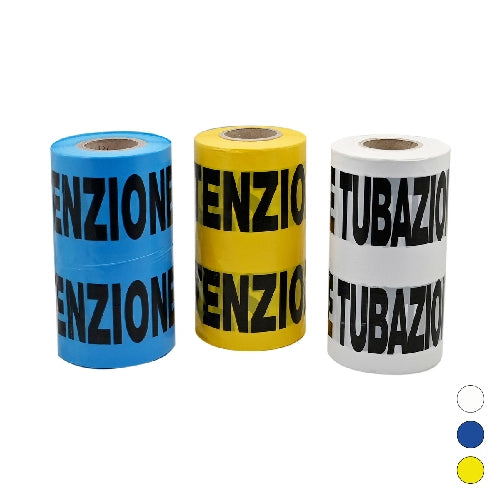 NASTRO AVVERTITORE- Bianco tubo fognatura - 200 mt- CAMON- pezzi 1