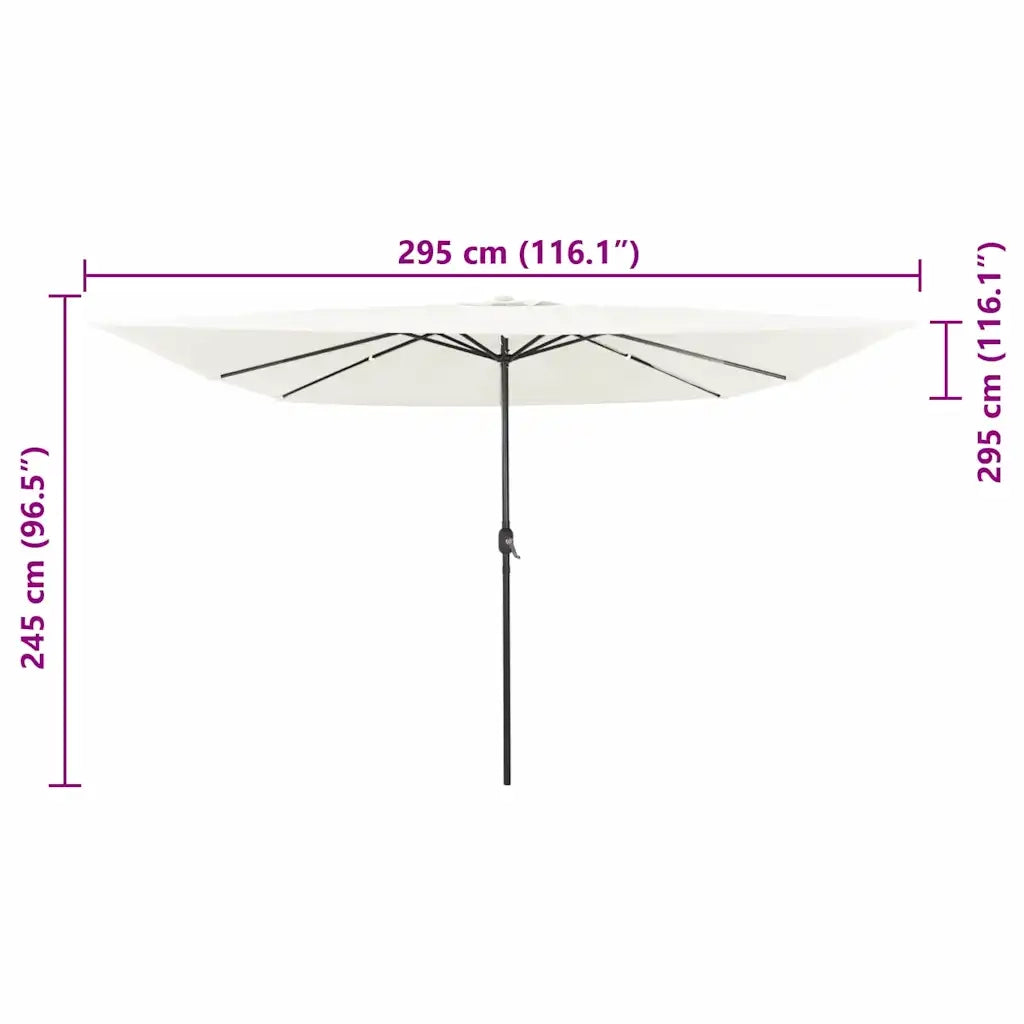 Ombrello da giardino-Ombrellone da spiaggia Sabbia 295 x 295 x 245 cm 289146