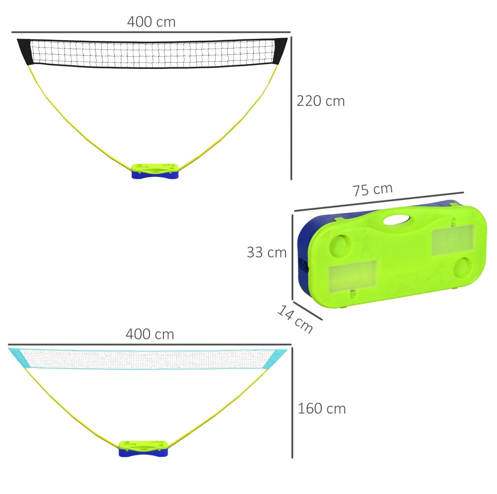 Set rete badminton e pallavolo ULEVR regolabile in altezza con borsa da trasporto, blu