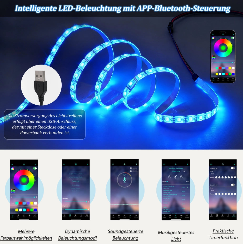 Mobile porta televisore bianco lucido con LED e due cassetti