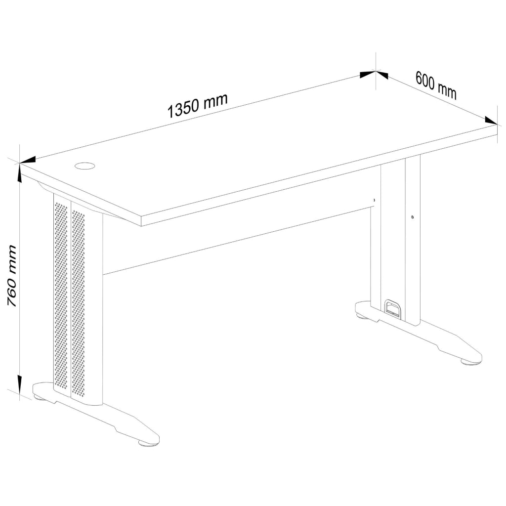 Scrivania per computer AKORD BM135 Wengé 135 cm 135x60x76 cm