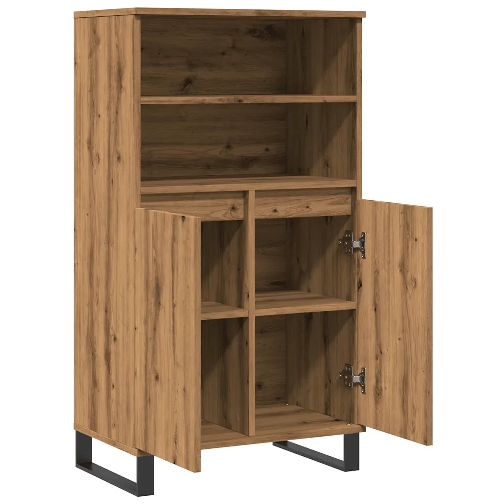 Credenza-Buffet-Armadio da cucina Rovere Artigianale 60x36x110 cm in Legno Multistrato 939566