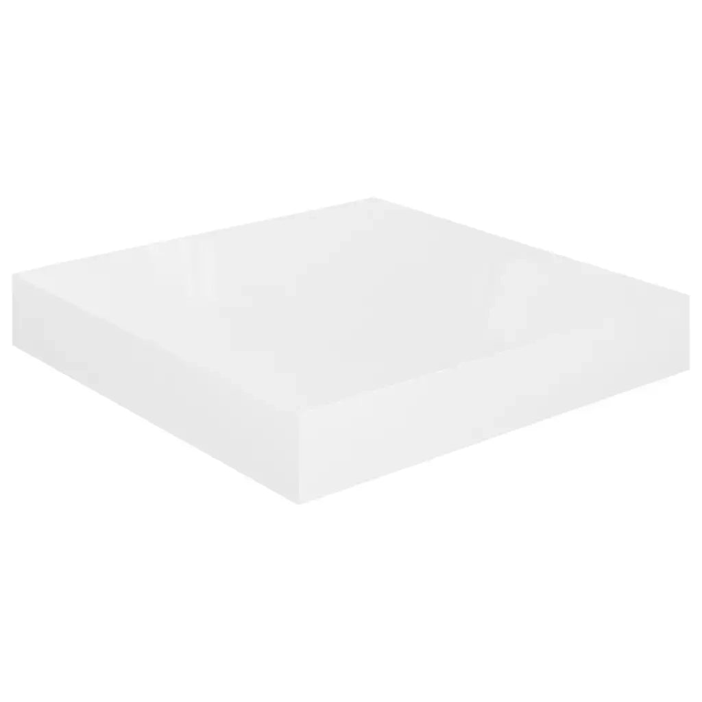 Scaffali a Parete 4 pz Bianco Lucido 23x23,5x3,8 cm in MDF 323741