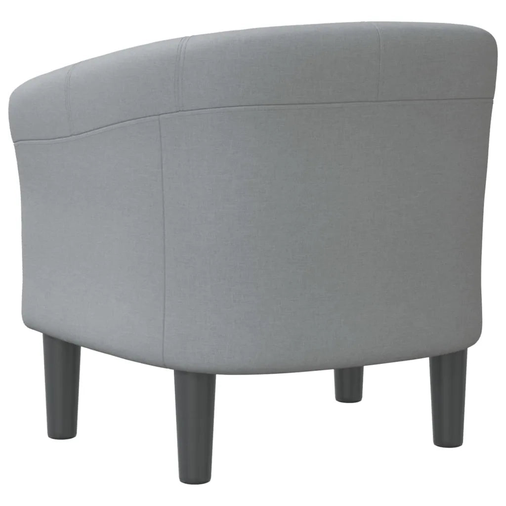 Divano Sedia-Poltrona Cabriolet Grigio Chiaro in Tessuto