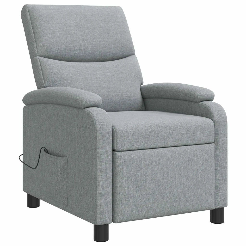 Poltrona Massaggiante Grigio Chiaro Tessuto 42035009