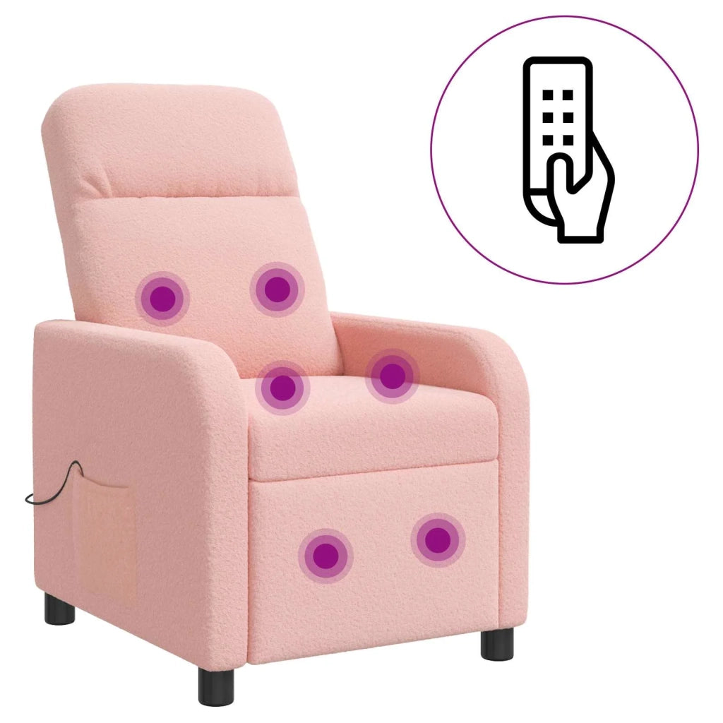 Poltrona Massaggiante Rosa Bouclé 42034953