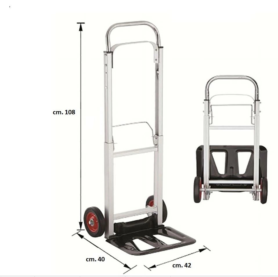 CARRELLO TROLLEY 42 X 40 X H108 CM CON PORTATA MASSIMA 90 KG