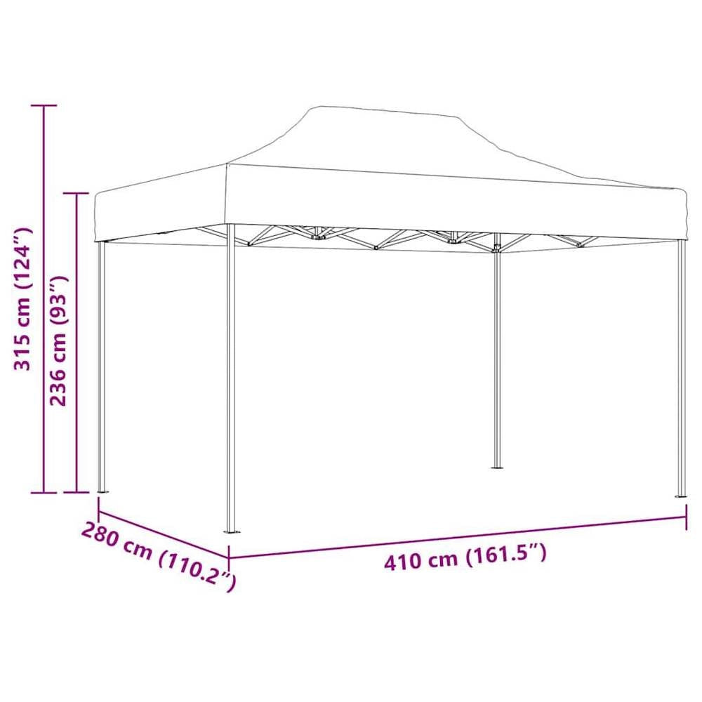 Professional Foldable Party Tent, 3x4 M, Steel, Blue