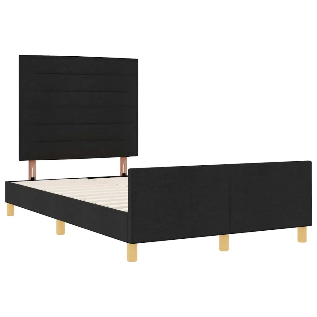 Struttura del letto con testiera Nero 120 x 200 cm Tessuto