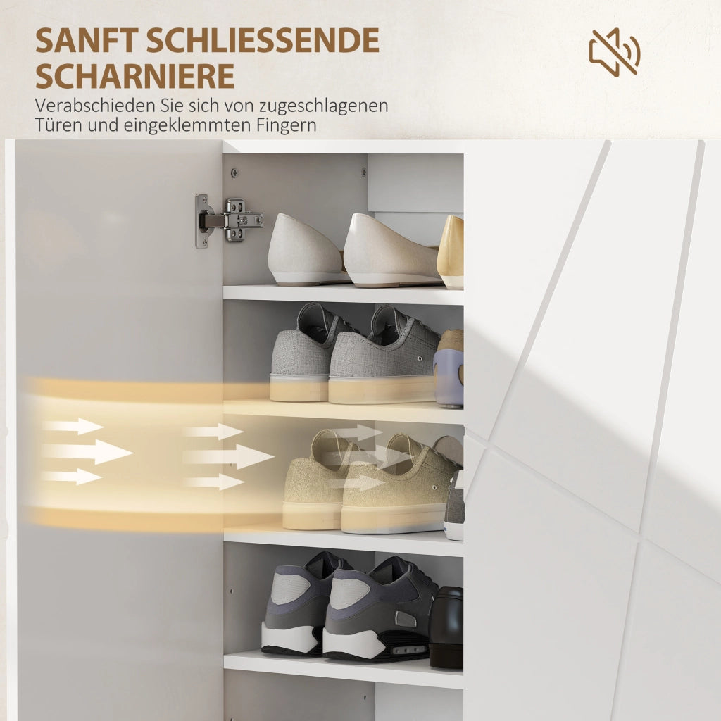 Armadio per scarpe con 2 ante ¨C zephmum ¨C Bianco 72x31.5x95 cm