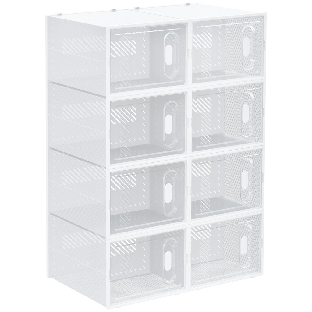 Armadio modulare 8 cubi ¨C zephmum ¨C bianco e trasparente