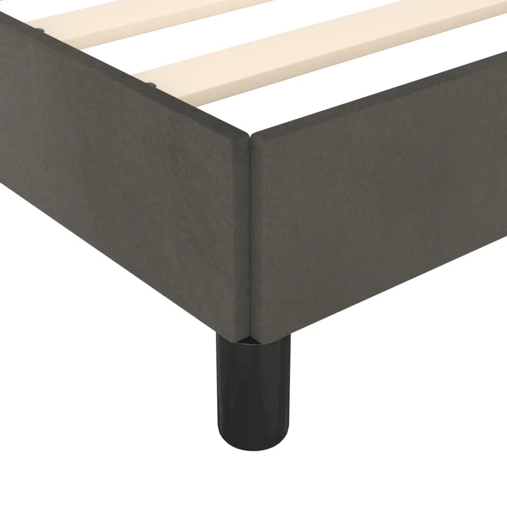 Giroletto senza Materasso Grigio Scuro 80x200 cm Velluto 3125966
