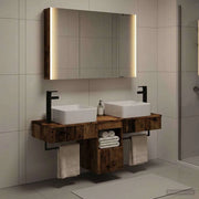 Set di Armadi da Bagno 4 pz Legno antico Legno ingegnerizzato 3406309