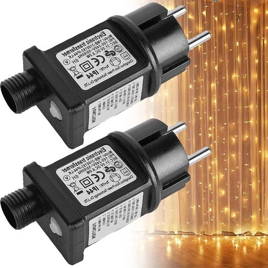 Alimentatore LED 31V con trasformatore di luce IP44 - 8 modi - sostituzione catena di luci - funzione timer - adattatore 6W per bassa tensione.