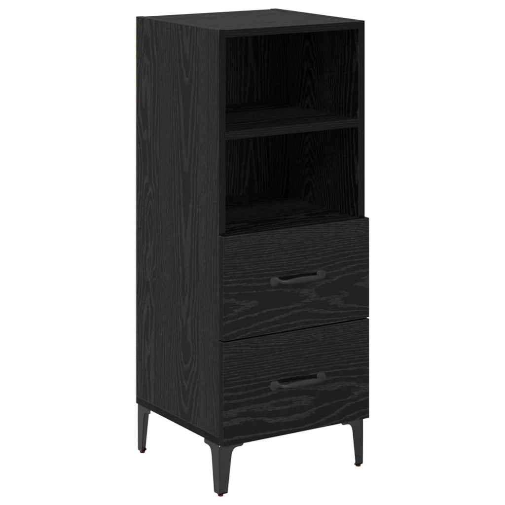 Credenza | Madia | Buffet da pranzo | Armadio da pranzo Rovere nero 34 x 34.5 x 90 cm Legno multistrato