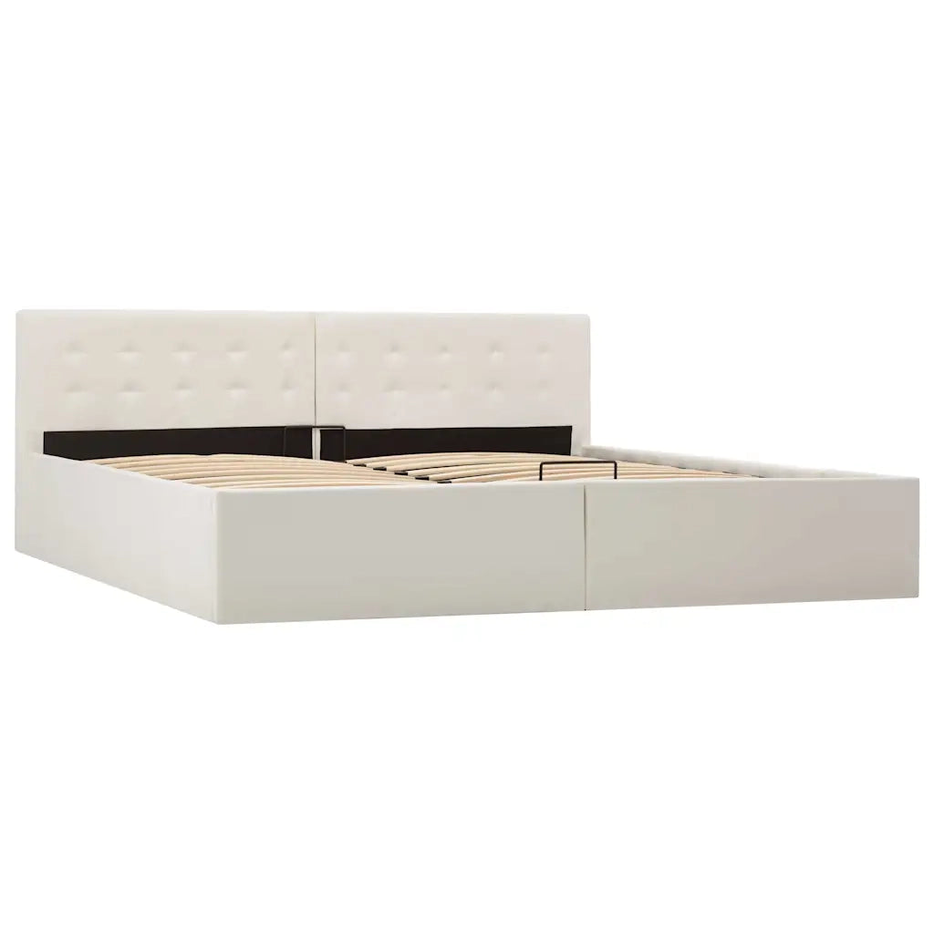 Giroletto con Contenitore Idraulico Bianco Similpelle 180x200cm 285521