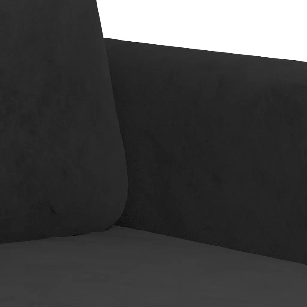 Divano a 2 Posti Nero 140 cm in Velluto 359447