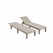 Set 2 lettini prendisole multiposizione, grigio